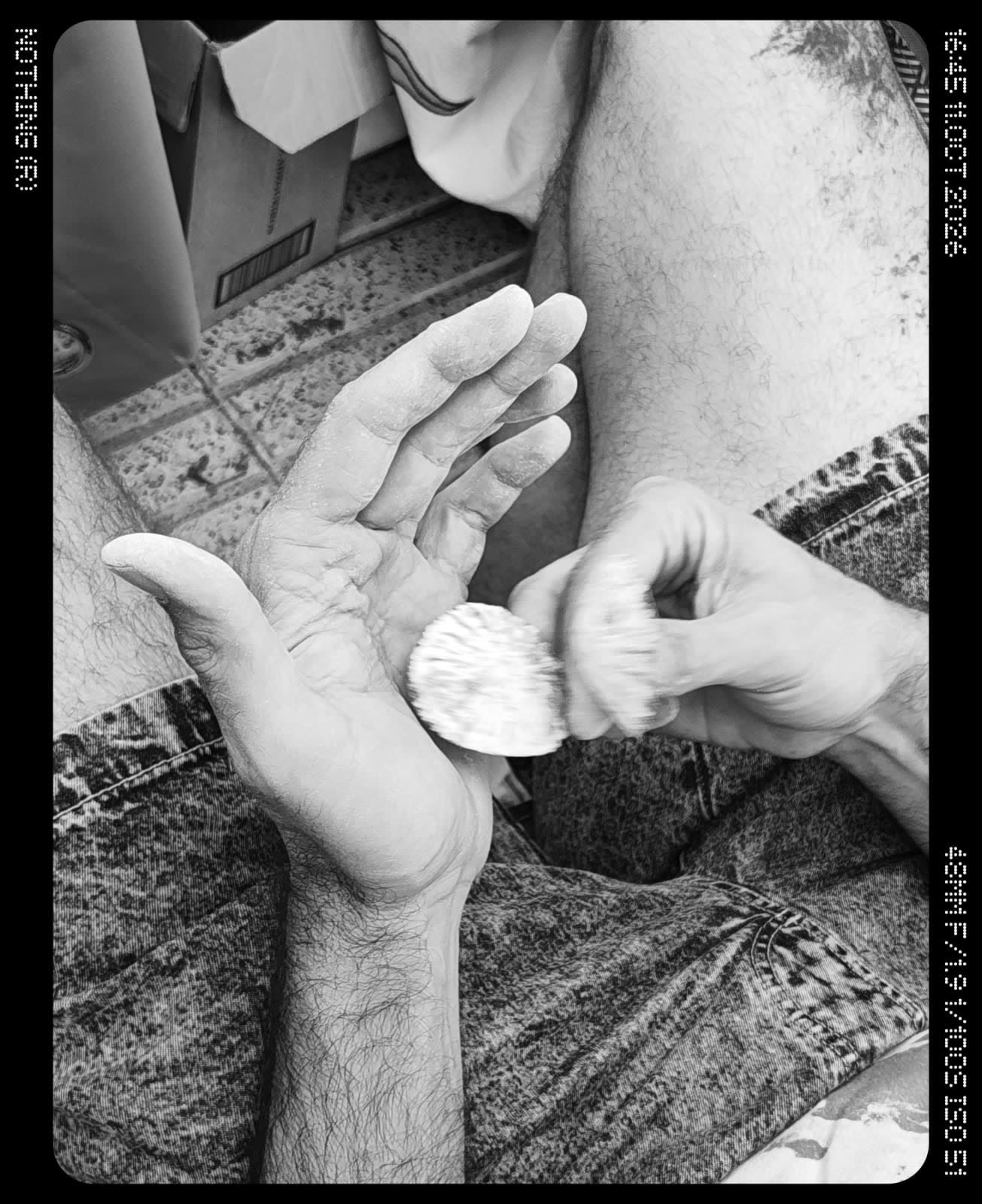 Una lapa en la palma de una mano